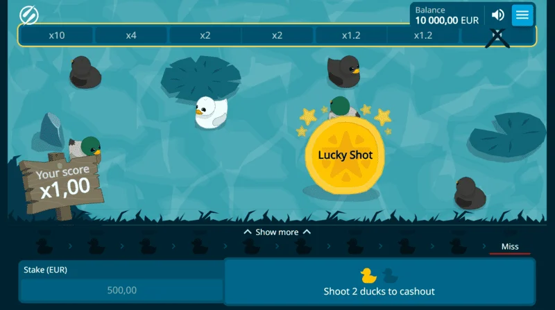 Exploding Ducks – moment úspešného zásahu kačky